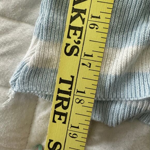 Vintage RAMPAGE Sweater Womens Medium Blue Cropped Plunging V-Neck Ribbed Y2K - Picture 8 of 8